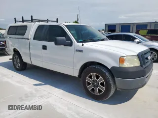 2008 Ford F-150 XL with VIN 1FTPX12V98FA70078, listed as a Copart auction lot 58519715 with 151,284 mi miles and Salvage title. Bid and sale history available at DreamBid. Image 4.