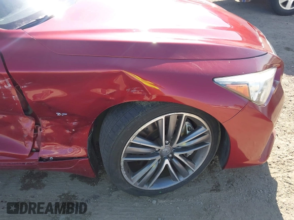 2014 Infiniti Q50 Sport with VIN JN1BV7AP4EM676615, listed as a IAAI auction lot 42007415 with 80,276 mi miles and . Bid and sale history available at DreamBid. Image 17.
