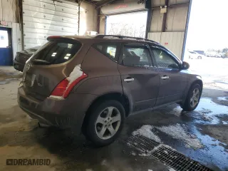 2003 Nissan Murano SL with VIN JN8AZ08W53W212661, listed as a Copart auction lot 88553385 with 167,319 mi miles and Clean Title. Bid and sale history available at carsss.com. Image 3.