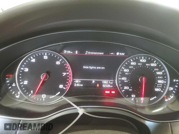 2012 Audi A6 Prestige with VIN WAUHGAFC4CN053505, listed as a Copart auction lot 54649245 with 92,328 mi miles and Salvage title. Bid and sale history available at DreamBid. Image 9.