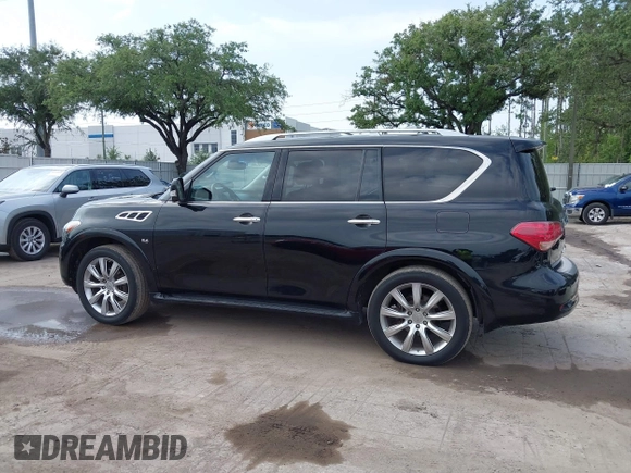 2014 Infiniti QX80 with VIN JN8AZ2NF0E9552320, listed as a IAAI auction lot 42339352 with 160,583 mi miles and . Bid and sale history available at DreamBid. Image 14.