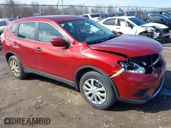 2016 Nissan Rogue SV with VIN KNMAT2MV7GP606961, listed as a IAAI auction lot 41964530 with 147,671 mi miles. Bid and sale history available at carsss.com. Image 1.