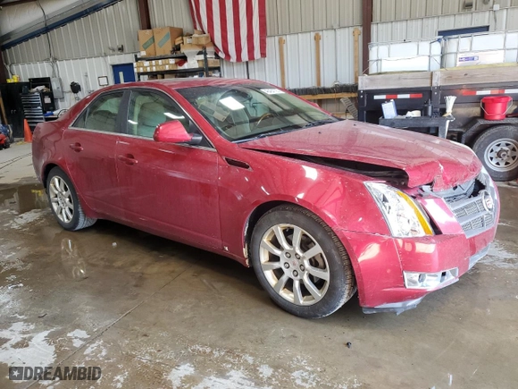2009 Cadillac CTS AWD w/1SB with VIN 1G6DT57V190117089, listed as a Copart auction lot 48464725 with 138,541 mi miles and Salvage Title. Bid and sale history available at carsss.com. Image 4.
