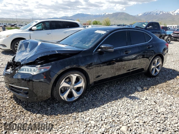 2015 Acura TLX Advance with VIN 19UUB3F76FA001028, listed as a Copart auction lot 55284625 with 110,674 mi miles and Salvage title. Bid and sale history available at DreamBid. Image 1.