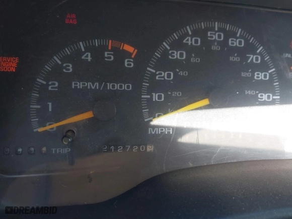 1999 Chevrolet Tahoe with VIN 3GNEK18R7XG189820, listed as a IAAI auction lot 41631906 with 212,720 mi miles. Bid and sale history available at carsss.com. Image 16.
