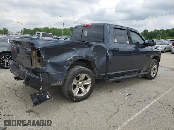 2017 Ram 1500 Sport with VIN 1C6RR7MT2HS536983, listed as a Copart auction lot 58611485 with 208,035 mi miles and Salvage title. Bid and sale history available at DreamBid. Image 3.