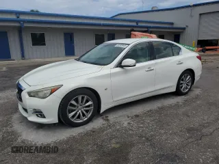 2014 Infiniti Q50 Premium with VIN JN1BV7AP4EM680051, listed as a Copart auction lot 63202845 with 66,133 mi miles and Salvage title. Bid and sale history available at DreamBid. Image 1.