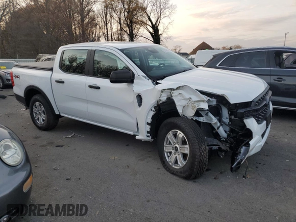 2024 Ford Ranger XL with VIN 1FTER4PH8RLE03539, listed as a Copart auction lot 82093224 with 348 mi miles and Salvage Title. Bid and sale history available at carsss.com. Image 4.