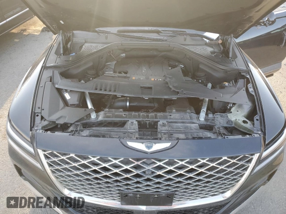 2023 Genesis GV80 with VIN KMUHBDSB6PU106875, listed as a Copart auction lot 43362265 with 38,739 mi miles and Salvage title. Bid and sale history available at DreamBid. Image 12.