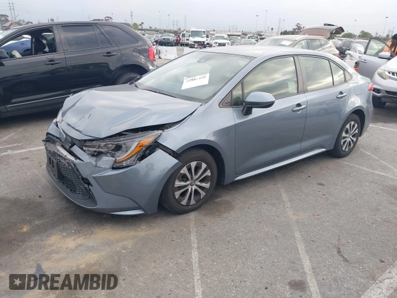 2022 Toyota Corolla Hybrid LE with VIN JTDEAMDE4NJ041913, listed as a IAAI auction lot 41883490 with 23,063 mi miles. Bid and sale history available at carsss.com. Image 17.