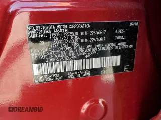 2018 Toyota RAV4 LE z VIN JTMBFREV5JD256595, wystawiony jako Copart lot #58344885 z przebiegiem 83 953 mil mil oraz Szkoda całkowita • Salvage title. Historia ofert i sprzedaży dostępna na DreamBid. Obrazek 14.