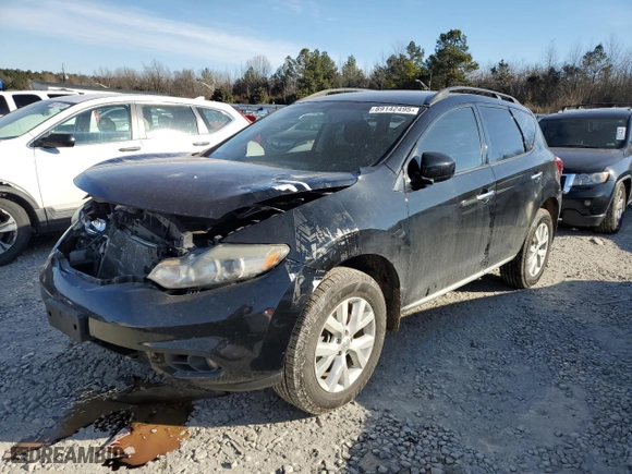 2014 Nissan Murano SL with VIN JN8AZ1MU3EW410751, listed as a Copart auction lot 89142495 with 174,344 mi miles and Salvage Title. Bid and sale history available at carsss.com. Image 1.