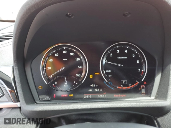 2018 BMW X2 sDrive28i with VIN WBXYJ3C37JEJ75554, listed as a Copart auction lot 58845425 with 90,110 mi miles and Salvage title. Bid and sale history available at DreamBid. Image 9.