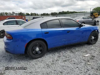 2022 Dodge Charger Police with VIN 2C3CDXAT5NH116675, listed as a Copart auction lot 55891205 with 59,669 mi miles and Salvage Title. Bid and sale history available at DreamBid. Image 3.