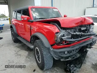 2022 Ford Bronco с VIN 1FMEE5DP9NLB49973, выставлен на аукционе Copart как лот 56214605 с пробегом 23 697 миль миль и Списание • Salvage title. История ставок и продаж доступна на DreamBid. Изображение 14.