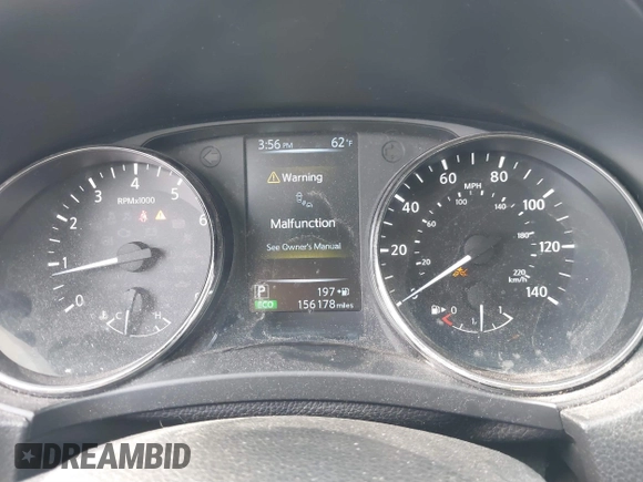 2017 Nissan Rogue S with VIN KNMAT2MVXHP578879, listed as a IAAI auction lot 41329210 with 156,178 mi miles. Bid and sale history available at carsss.com. Image 7.