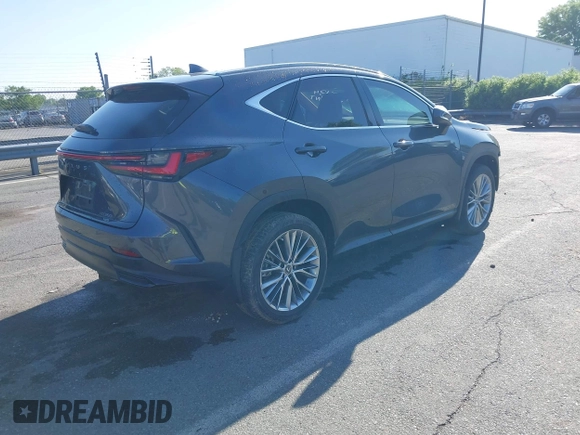 2023 Lexus NX with VIN 2T2GKCEZXPC015134, listed as a IAAI auction lot 41984994 with 19,264 mi miles. Bid and sale history available at carsss.com. Image 4.
