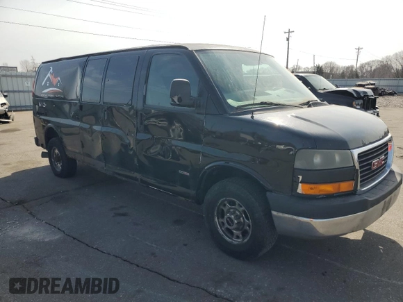2008 GMC Savana z VIN 1GTHG396081214760, wystawiony jako Copart lot #49146395 z przebiegiem 329 208 mil mil oraz Czysty tytuł • Clean title. Historia ofert i sprzedaży dostępna na DreamBid. Obrazek 4.