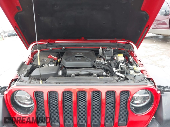 2020 Jeep Wrangler Unlimited Sport z VIN 1C4HJXDN8LW184653, wystawiony jako IAAI lot #41560198 z przebiegiem 64 880 mil mil oraz . Historia ofert i sprzedaży dostępna na DreamBid. Obrazek 10.