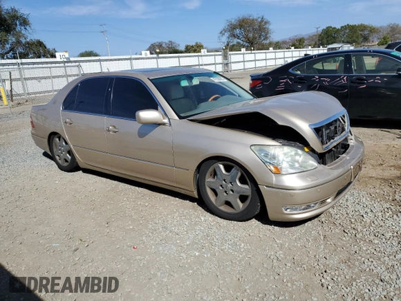 2004 Lexus LS 430 with VIN JTHBN36FX40145882, listed as a Copart auction lot 47638905 with 161,238 mi miles and Salvage Title. Bid and sale history available at DreamBid. Image 4.