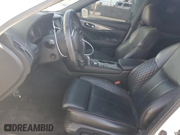 2018 Infiniti Q50 Red Sport 400 with VIN JN1FV7AP3JM461528, listed as a Copart auction lot 54928565 with 91,501 mi miles and Clean Title. Bid and sale history available at DreamBid. Image 7.