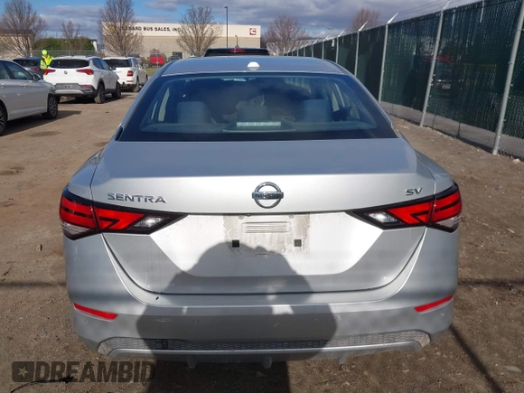2020 Nissan Sentra SV with VIN 3N1AB8CV2LY286323, listed as a IAAI auction lot 41892303 with 46,831 mi miles. Bid and sale history available at carsss.com. Image 16.