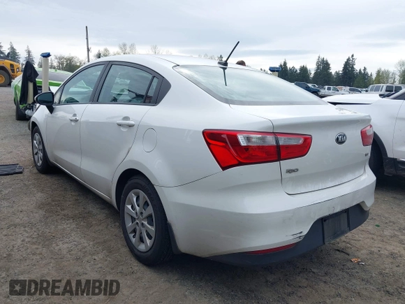 2016 Kia Rio LX with VIN KNADM4A36G6686149, listed as a IAAI auction lot 42015781 with 104,582 mi miles. Bid and sale history available at carsss.com. Image 3.