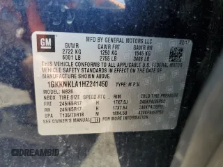 2017 GMC Acadia SLE with VIN 1GKKNKLA1HZ241460, listed as a Copart auction lot 72614944 with 179,981 mi miles and Salvage Title. Bid and sale history available at DreamBid. Image 13.