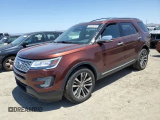 2016 Ford Explorer Platinum z VIN 1FM5K8HT4GGD29424, wystawiony jako Copart lot #58375215 z przebiegiem 105 618 mil mil oraz Szkoda całkowita • Salvage title. Historia ofert i sprzedaży dostępna na DreamBid. Obrazek 1.