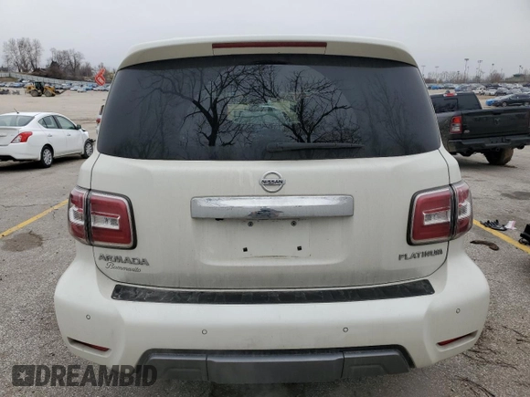 2019 Nissan Armada Platinum with VIN JN8AY2NEXK9755947, listed as a Copart auction lot 43970665 with 94,094 mi miles and Salvage Title. Bid and sale history available at carsss.com. Image 6.