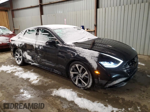 2021 Hyundai Sonata SEL Plus with VIN 5NPEJ4J26MH062604, listed as a Copart auction lot 45585325 with 39,569 mi miles and Salvage Title. Bid and sale history available at DreamBid. Image 4.