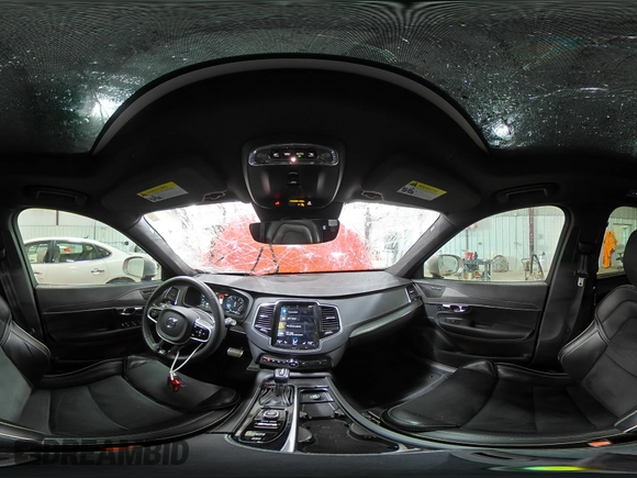 2019 Volvo XC90 R-Design with VIN YV4A22PM9K1448900, listed as a Copart auction lot 56114025 with 58,639 mi miles and Salvage title. Bid and sale history available at DreamBid. Image 15.