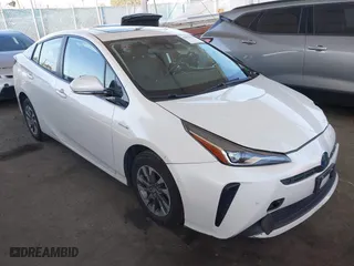 2019 Toyota Prius L Eco with VIN JTDKARFU8K3102331, listed as a IAAI auction lot 41852084 with 54,275 mi miles. Bid and sale history available at carsss.com. Image 1.