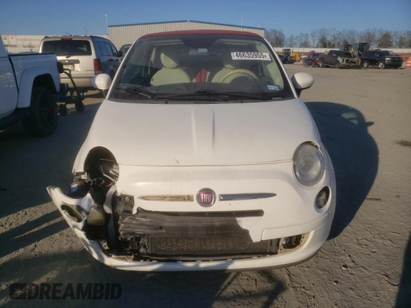 2013 FIAT 500 Pop with VIN 3C3CFFDR7DT741833, listed as a Copart auction lot 46635955 with 213,007 mi miles and Salvage Title. Bid and sale history available at carsss.com. Image 5.