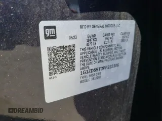 2023 Chevrolet Malibu LT with VIN 1G1ZD5ST3PF222306, listed as a Copart auction lot 54260635 with 37,734 mi miles and Non Repairable. Bid and sale history available at DreamBid. Image 13.