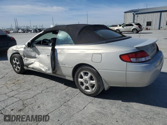 2000 Toyota Solara SE with VIN 2T1FF22PXYC365530, listed as a Copart auction lot 50396975 with 151,567 mi miles and Salvage Title. Bid and sale history available at DreamBid. Image 2.