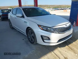 2014 Kia Optima Hybrid EX with VIN KNAGN4AD6E5062518, listed as a IAAI auction lot 42096971 with 109,993 mi miles. Bid and sale history available at carsss.com. Image 1.
