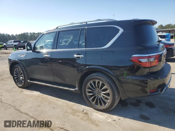 2024 Nissan Armada Platinum with VIN JN8AY2DB9R9853224, listed as a Copart auction lot 43420655 with 17,707 mi miles and Salvage Title. Bid and sale history available at carsss.com. Image 2.