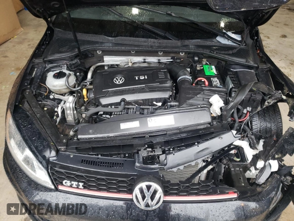2017 Volkswagen GTI S with VIN 3VW4T7AU6HM015322, listed as a Copart auction lot 58606415 with 104,316 mi miles and Salvage title. Bid and sale history available at DreamBid. Image 12.