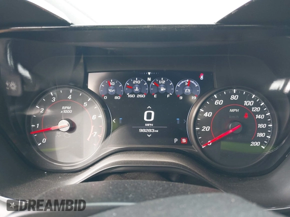 2019 Chevrolet Camaro 2SS with VIN 1G1FH1R79K0138141, listed as a IAAI auction lot 41957998 with 98,283 mi miles and . Bid and sale history available at DreamBid. Image 7.
