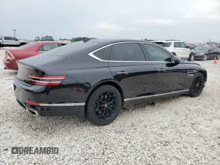 2021 Genesis G80 2.5T with VIN KMTGB4SC9MU066974, listed as a Copart auction lot 70056324 with 47,439 mi miles and Salvage Title. Bid and sale history available at carsss.com. Image 3.