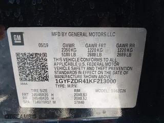 2019 Cadillac XT4 AWD Premium Luxury with VIN 1GYFZDR41KF213000, listed as a IAAI auction lot 41834826 with 66,662 mi miles. Bid and sale history available at carsss.com. Image 9.