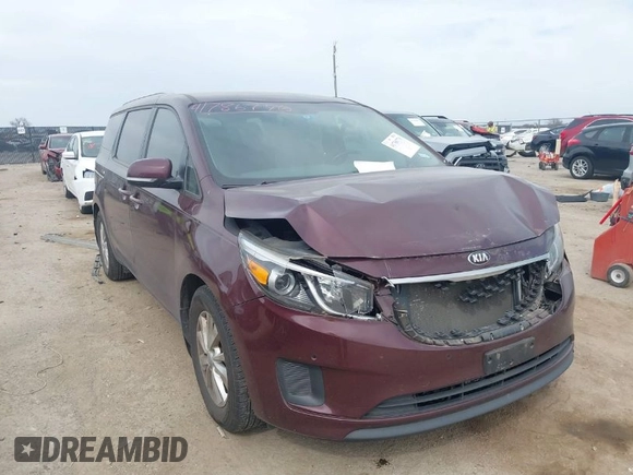 2016 Kia Sedona LX with VIN KNDMB5C12G6211589, listed as a IAAI auction lot 41786770 with 87,114 mi miles. Bid and sale history available at carsss.com. Image 1.