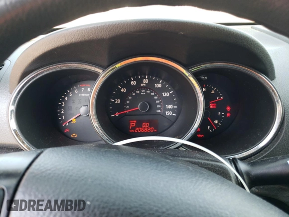 2011 Kia Sorento LX with VIN 5XYKT4A22BG164712, listed as a Copart auction lot 46077795 with 206,820 mi miles and Clean Title. Bid and sale history available at DreamBid. Image 9.