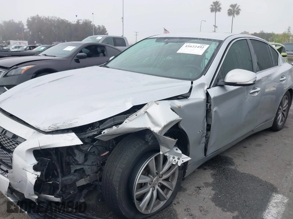 2017 Infiniti Q50 2.0t with VIN JN1CV7AP7HM642242, listed as a IAAI auction lot 41622492 with 97,102 mi miles. Bid and sale history available at carsss.com. Image 6.
