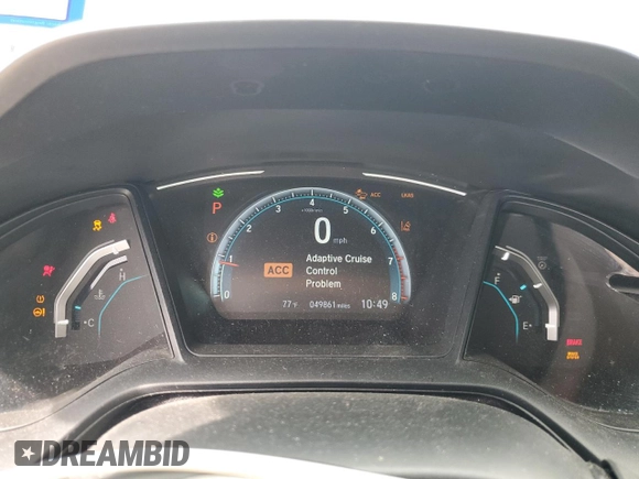 2020 Honda Civic LX with VIN 2HGFC2F60LH505837, listed as a Copart auction lot 50656215 with 49,861 mi miles and Salvage Title. Bid and sale history available at DreamBid. Image 9.