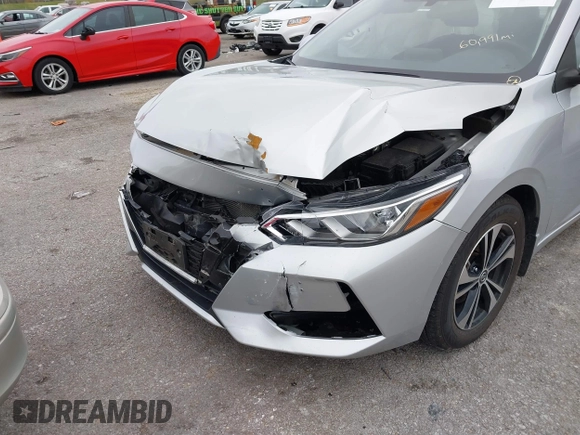 2022 Nissan Sentra SV with VIN 3N1AB8CV2NY295008, listed as a IAAI auction lot 40851544 with 60,991 mi miles and . Bid and sale history available at DreamBid. Image 6.