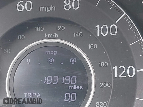 2013 Honda CR-V LX with VIN 5J6RM4H38DL077831, listed as a IAAI auction lot 41937886 with 183,190 mi miles and . Bid and sale history available at DreamBid. Image 15.
