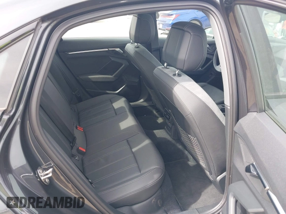 2023 Audi A3 Premium with VIN WAUAUDGYXPA034587, listed as a IAAI auction lot 41713024 with 12,077 mi miles and . Bid and sale history available at DreamBid. Image 8.