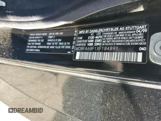 1999 Mercedes-Benz SL-Class with VIN WDBFA68F1XF184891, listed as a Copart auction lot 77082284 with 96,379 mi miles and Salvage Title. Bid and sale history available at carsss.com. Image 13.